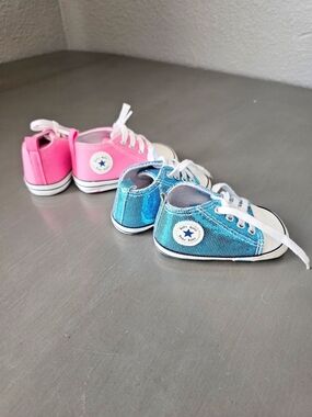 Baby Converse Chuck Taylor Bundle Blue Size 2 Pink Size 3 Infant Sneakers Shoes